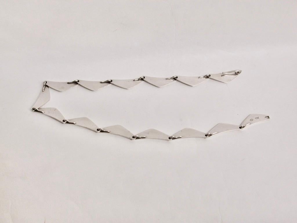 Georg Jensen Silver Necklace, Dated Circa 1970's 2