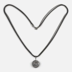 Georg Jensen Silver Pendant Necklace #207, Vivianna Torun