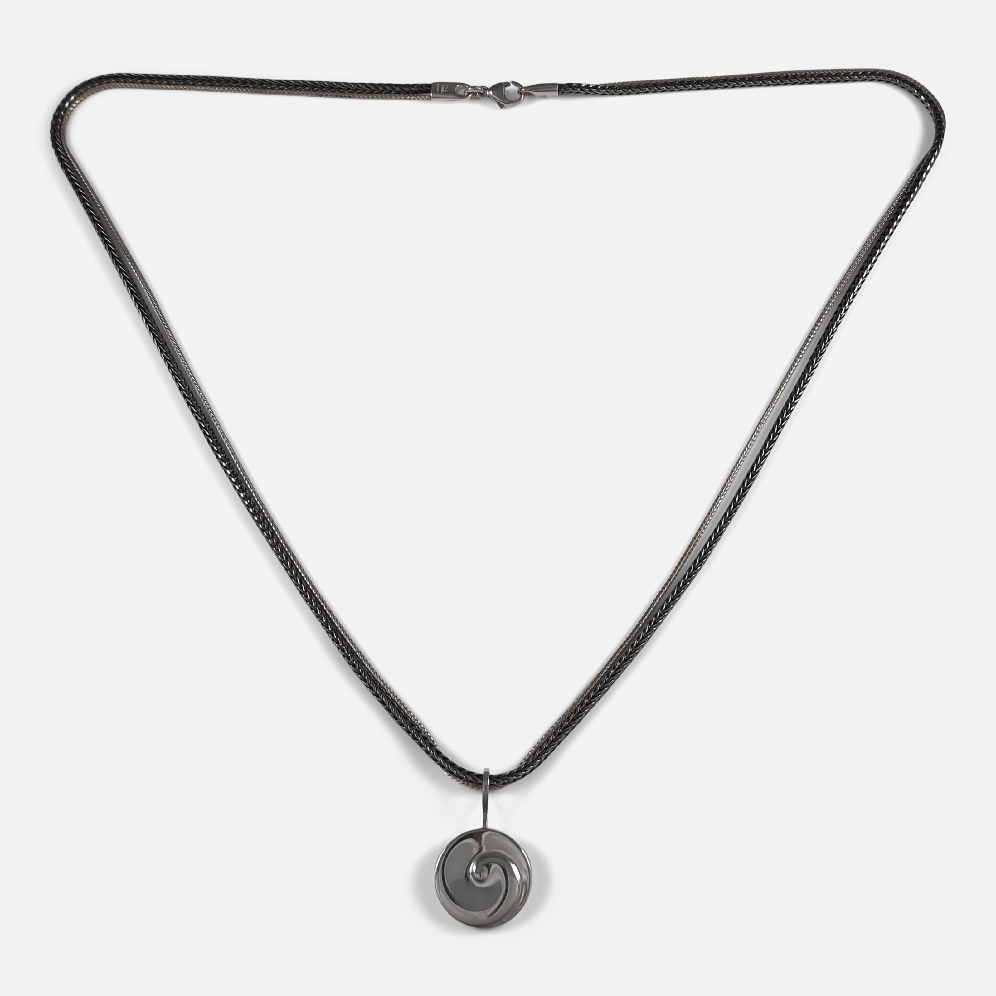 Georg Jensen Silver Pendant Necklace #207, Vivianna Torun In Good Condition For Sale In Glasgow, GB