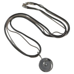 Georg Jensen Silver Pendant Necklace #207, Vivianna Torun