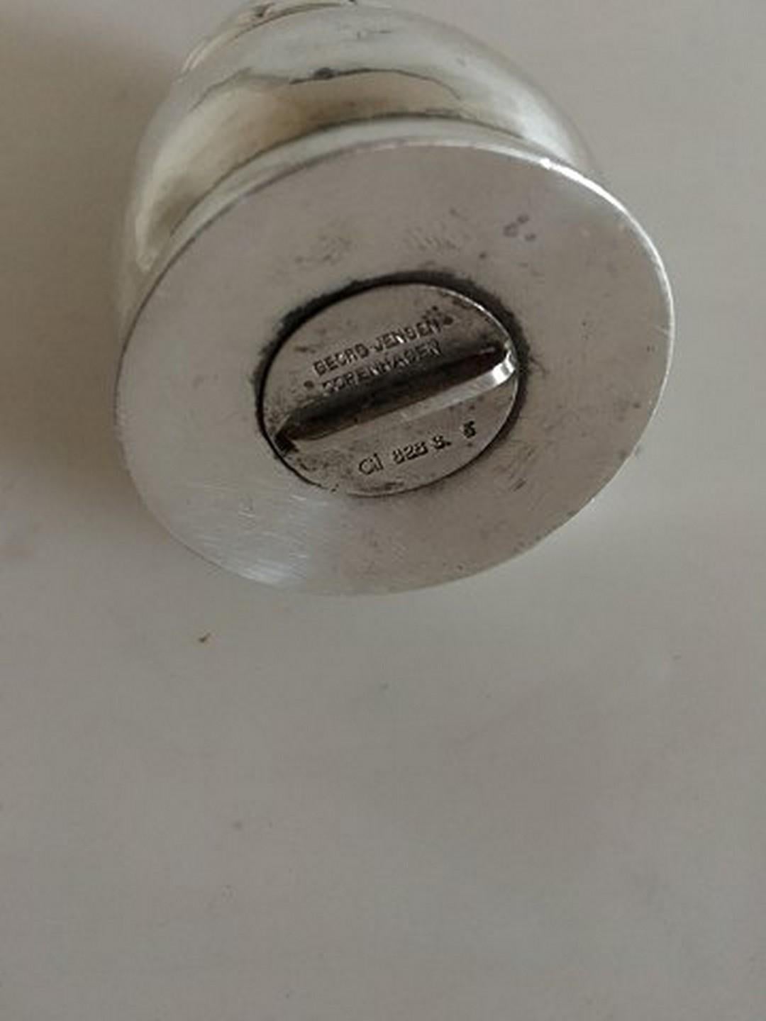Danish Georg Jensen Silver Pepper Shaker No 5 Early Pepper Shaker in Nice Condition For Sale