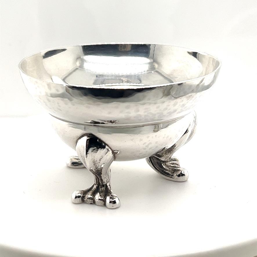 Hand-Crafted Georg Jensen Silver Salt Bowl Footed #77B