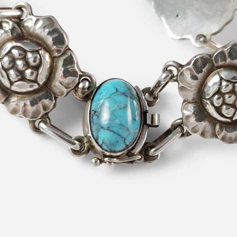 Georg Jensen Silver and Turquoise Cabochon 
