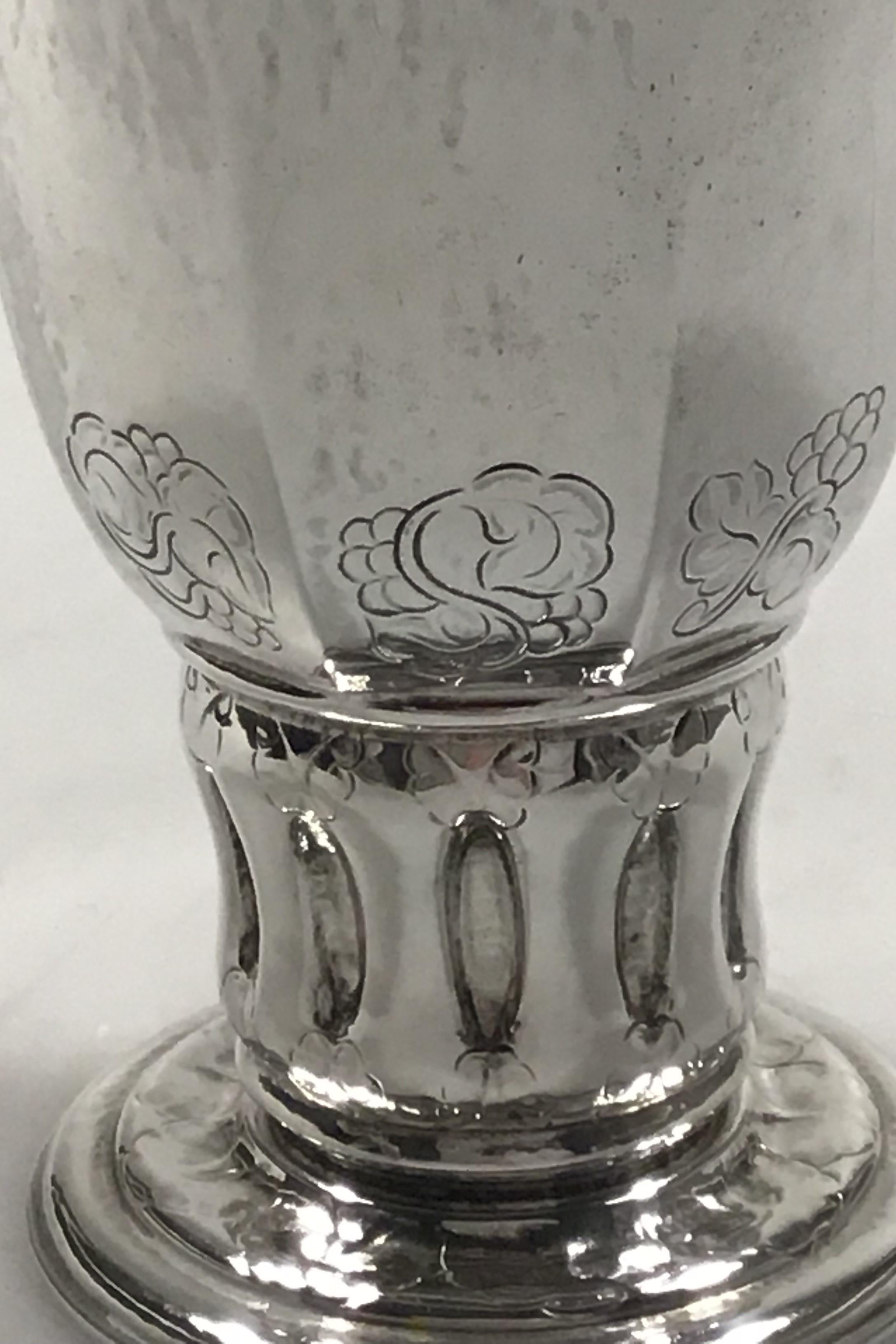 Art Nouveau Georg Jensen Silver Vase No. 60 For Sale