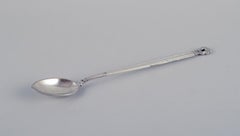 Georg Jensen, six Acorn cocktail spoons/caffe latte spoons in sterling silver