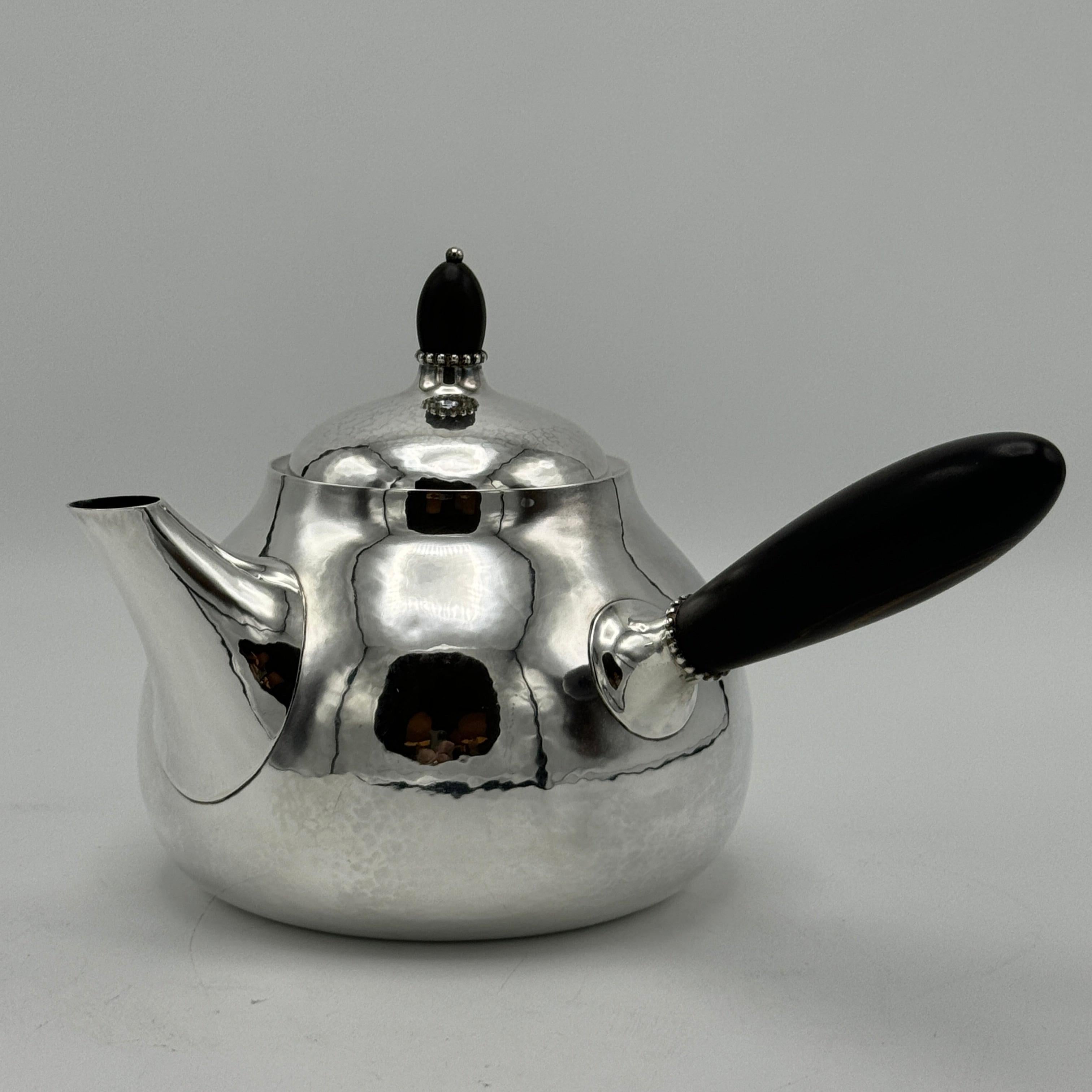 Georg Jensen Six Piece Sterling Silver Tea and Coffee Service Denmark 1915 For Sale 5