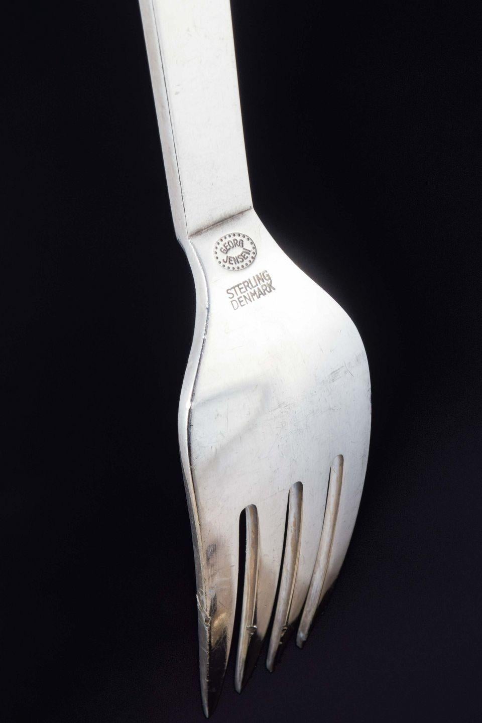 Danois Georg Jensen. Petite fourchette à déjeuner au motif 