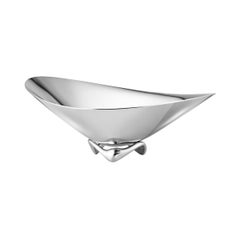 Georg Jensen Cuenco ondulado pequeño de acero inoxidable de Henning Koppel