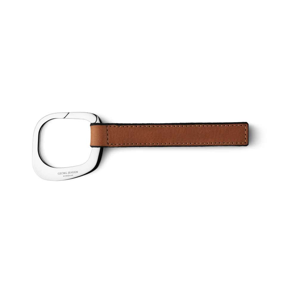 Square Key Rings Georg Jensen Square Key Ring in Stainless Steel and Leather by Helle ...