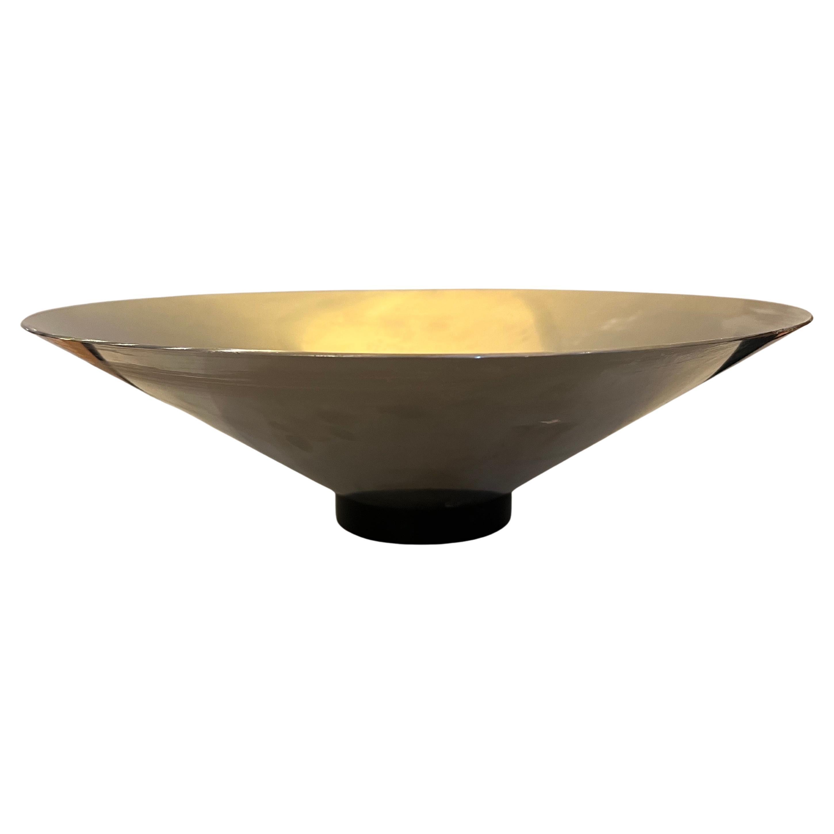 Georg Jensen Stainless Steel Danish Modern Large Footed Bowl by Jorgen Moller