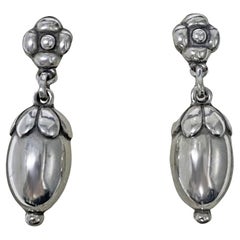 Vintage Georg Jensen Sterling Acorn Earrings # 4 Design