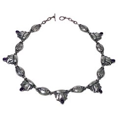 Georg Jensen Sterling Amethyst Necklace, circa 1935