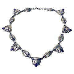 Georg Jensen Sterling Amethyst Necklace, circa 1935