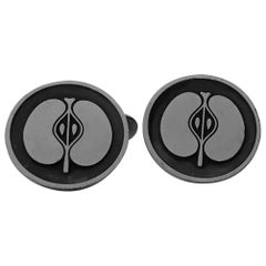 Georg Jensen Sterling `Apple’ Cufflinks, circa 1970