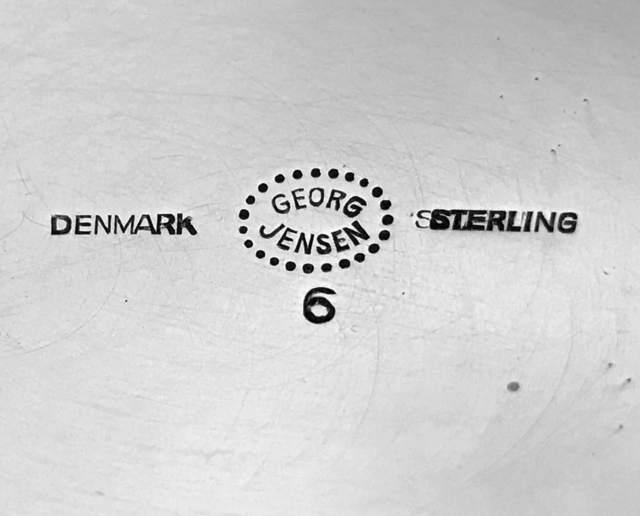 Danish Georg Jensen Sterling Bowl No. 6, Designed by Johan Rohde