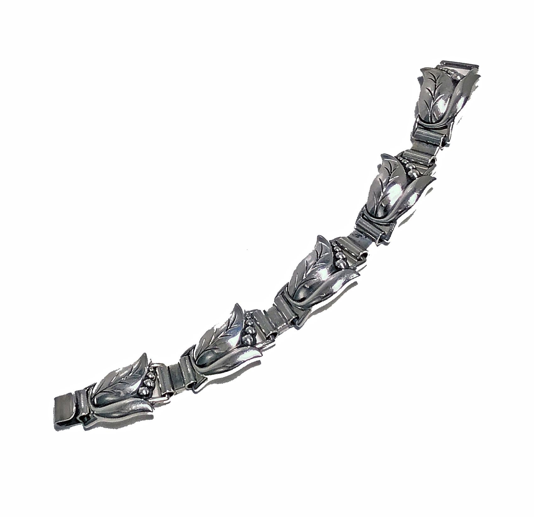 Women's or Men's Georg Jensen Sterling Bracelet, circa 1940