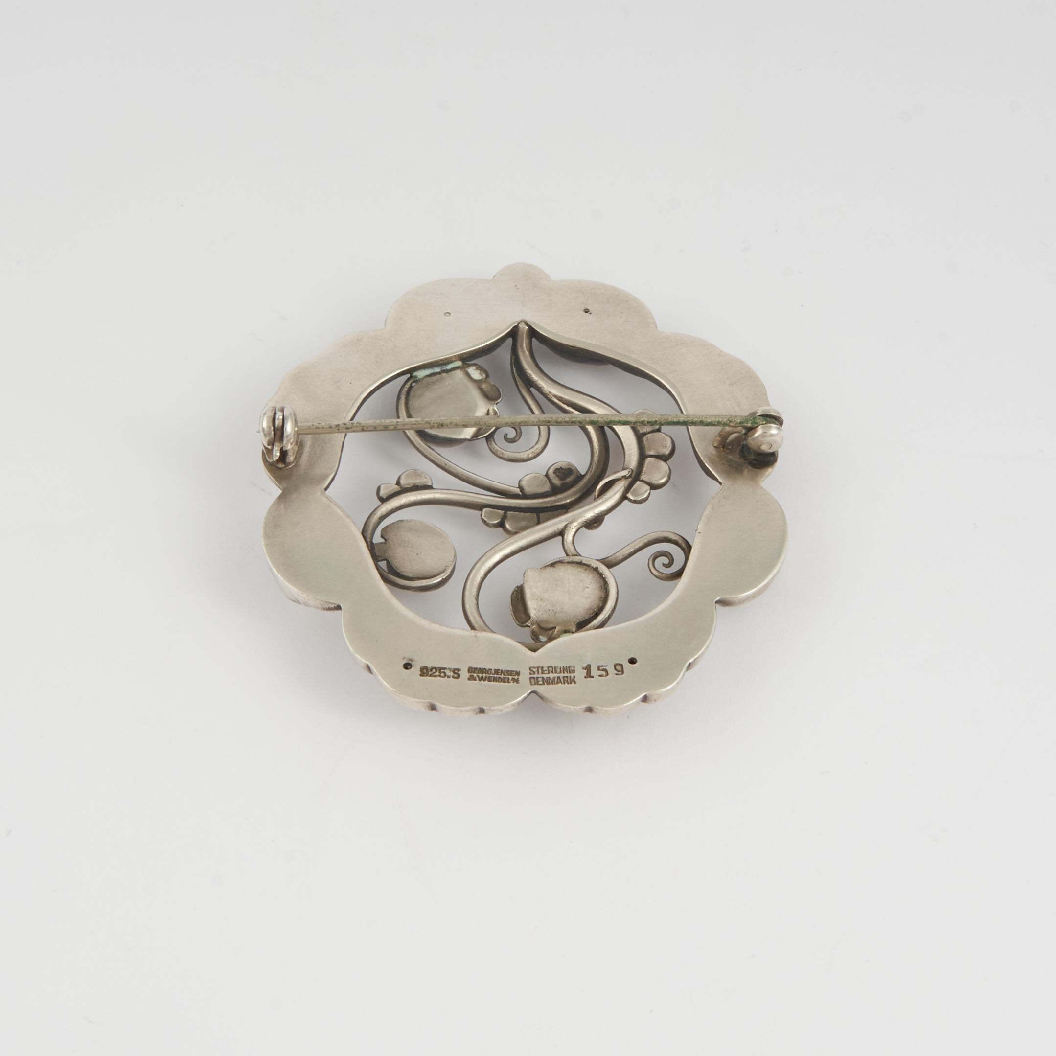 Spilla in argento Georg Jensen, design #159 in vendita 3