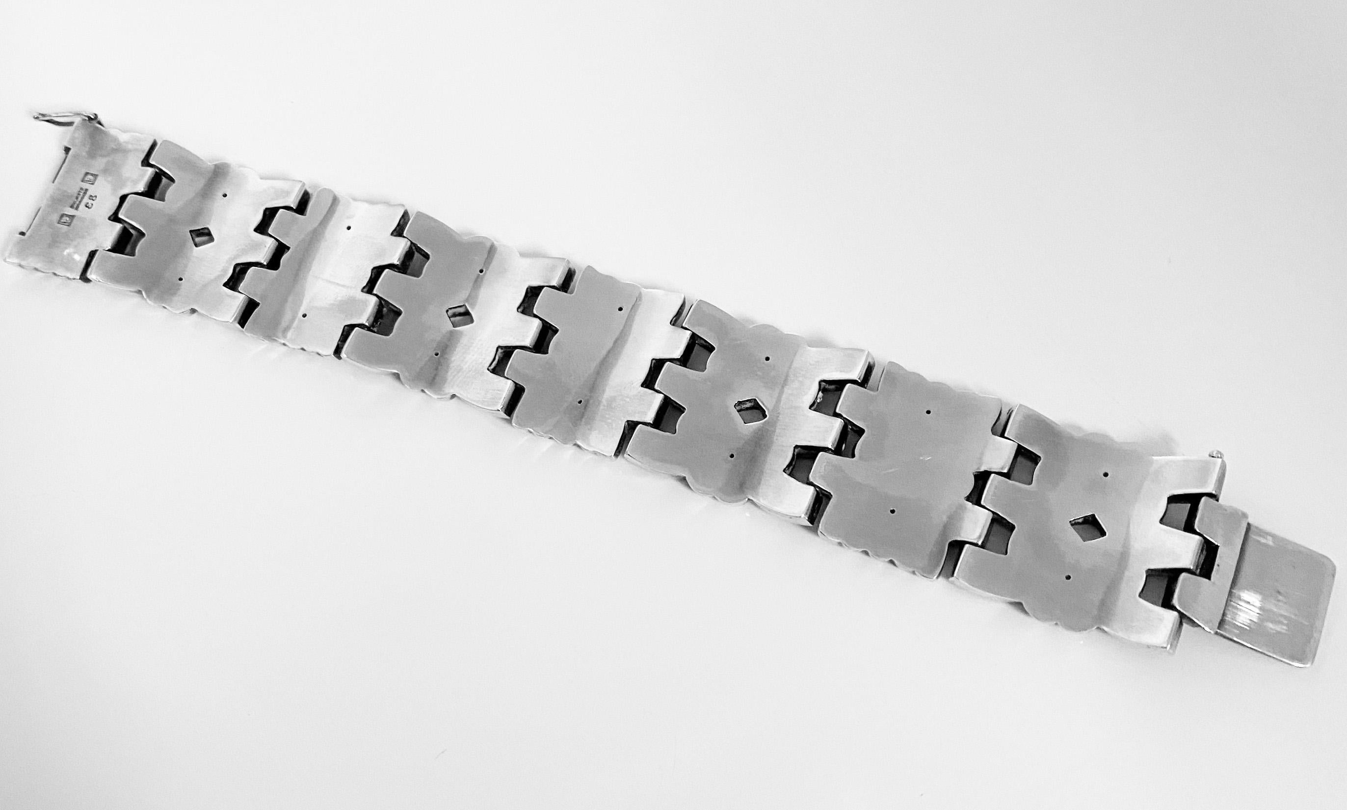 Women's or Men's Georg Jensen Sterling Harald Nielsen Design Bracelet, 1933-1944