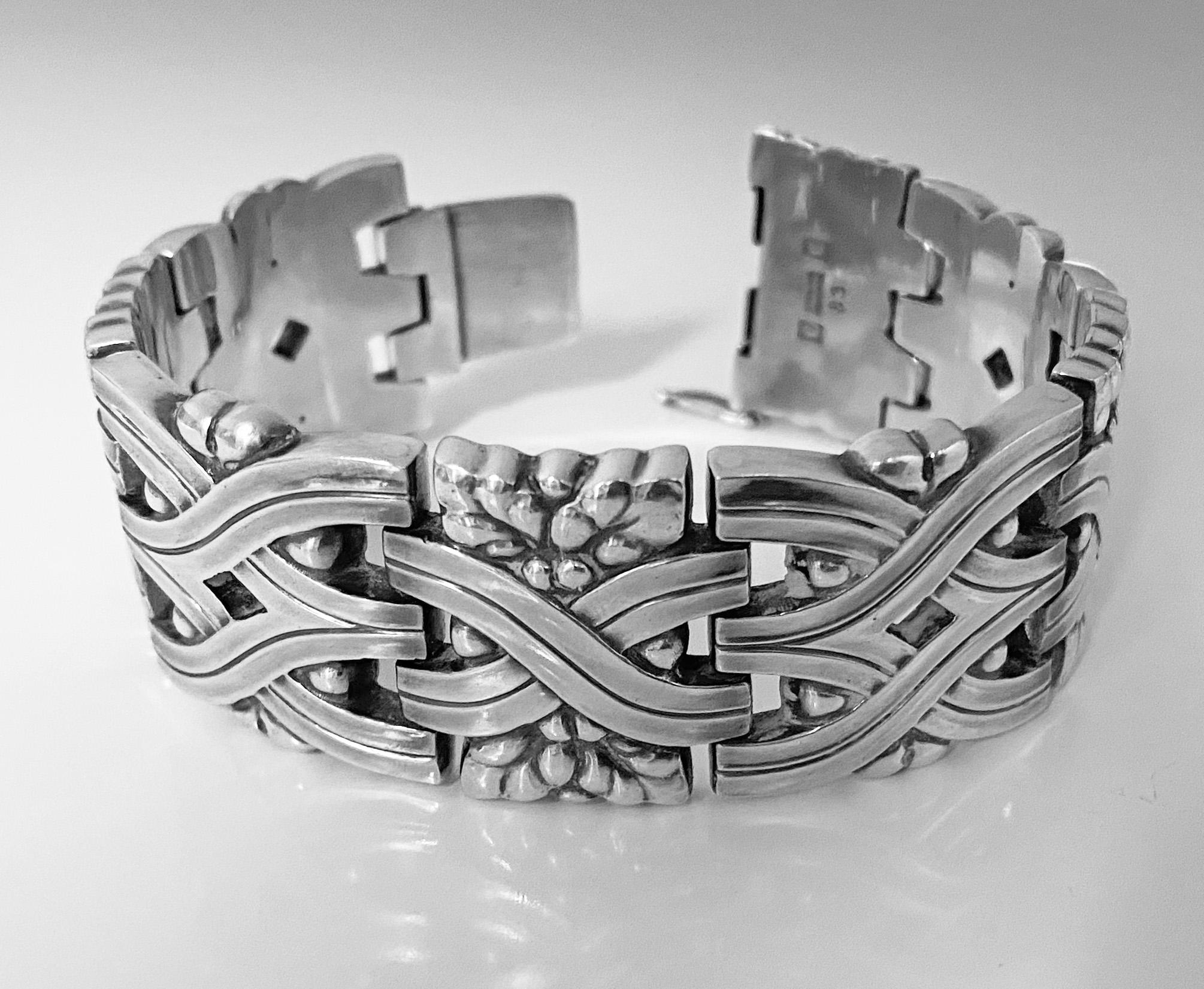 Georg Jensen Sterling Harald Nielsen Design Bracelet, 1933-1944 2