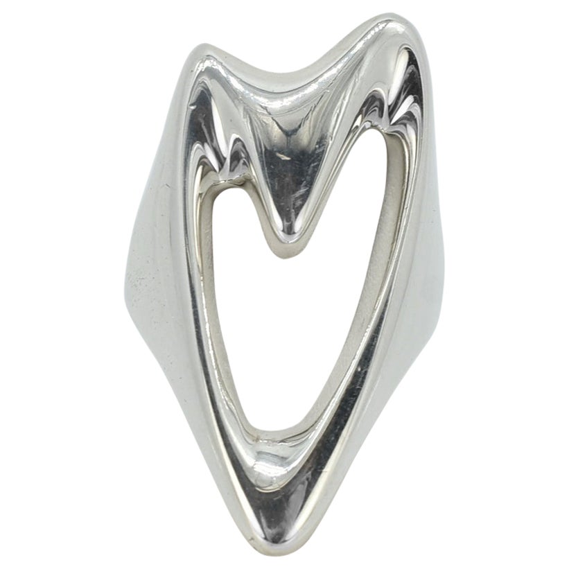 Georg Jensen Bague en forme de cœur en argent sterling n°89, Henning Koppel, Danemark
