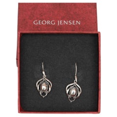 Boucles d'oreilles en crochet en argent de Georg Jensen Heritage 2016