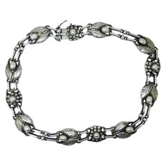 Georg Jensen Sterling Necklace #1 with Leaves and Berries '#J3333'