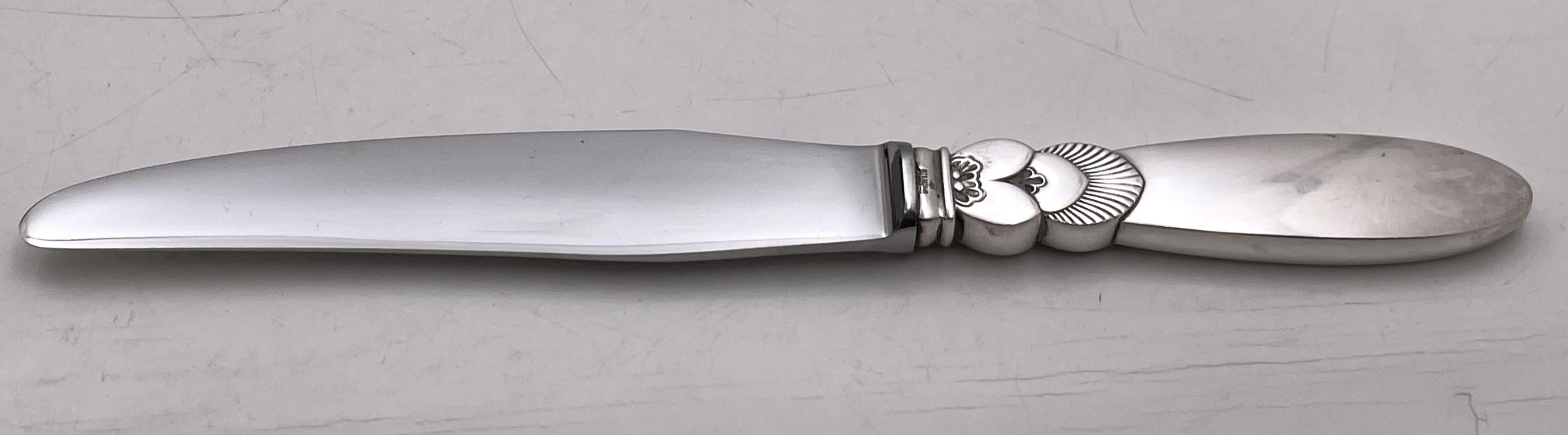 Georg Jensen, ensemble de 48 couverts en argent sterling à motif de cactus + services 3