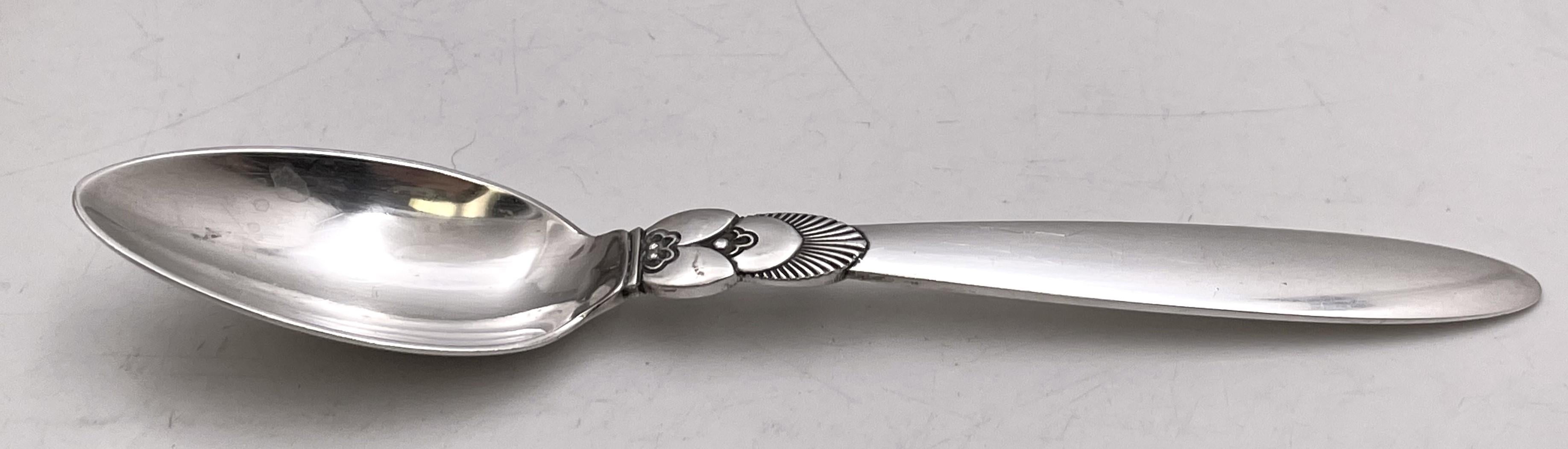 Georg Jensen, ensemble de 48 couverts en argent sterling à motif de cactus + services 4