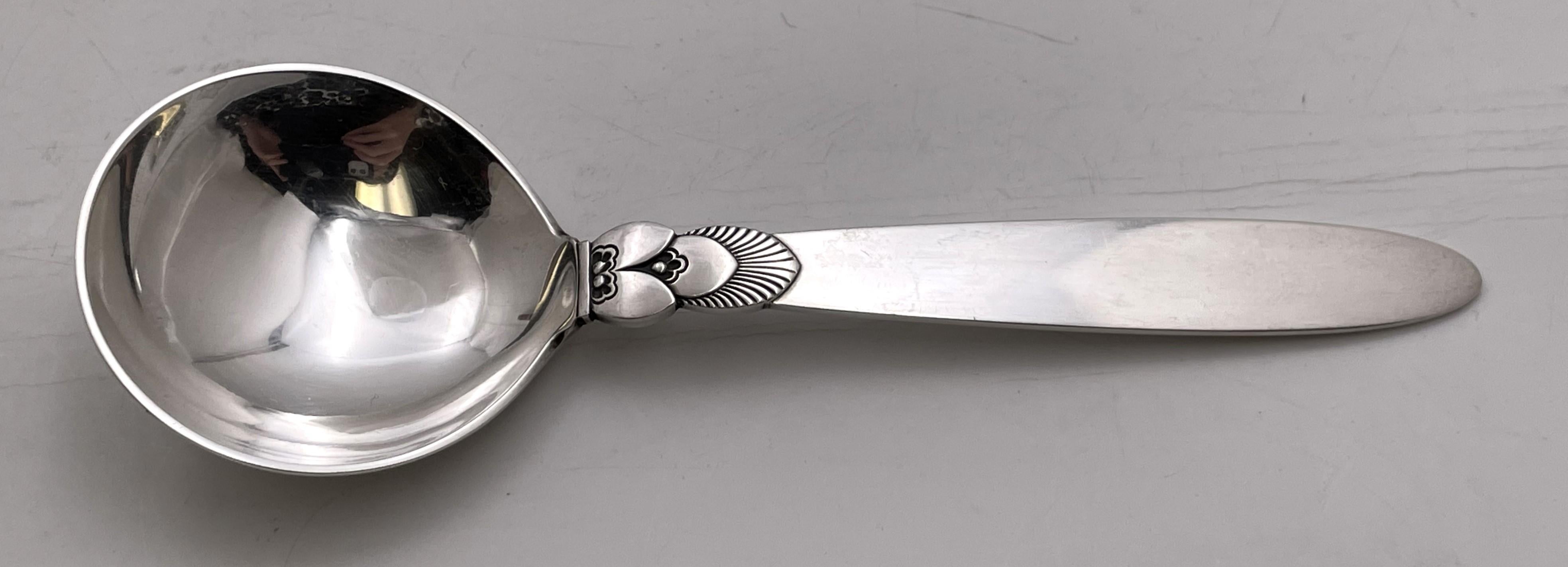 Georg Jensen, ensemble de 48 couverts en argent sterling à motif de cactus + services 6