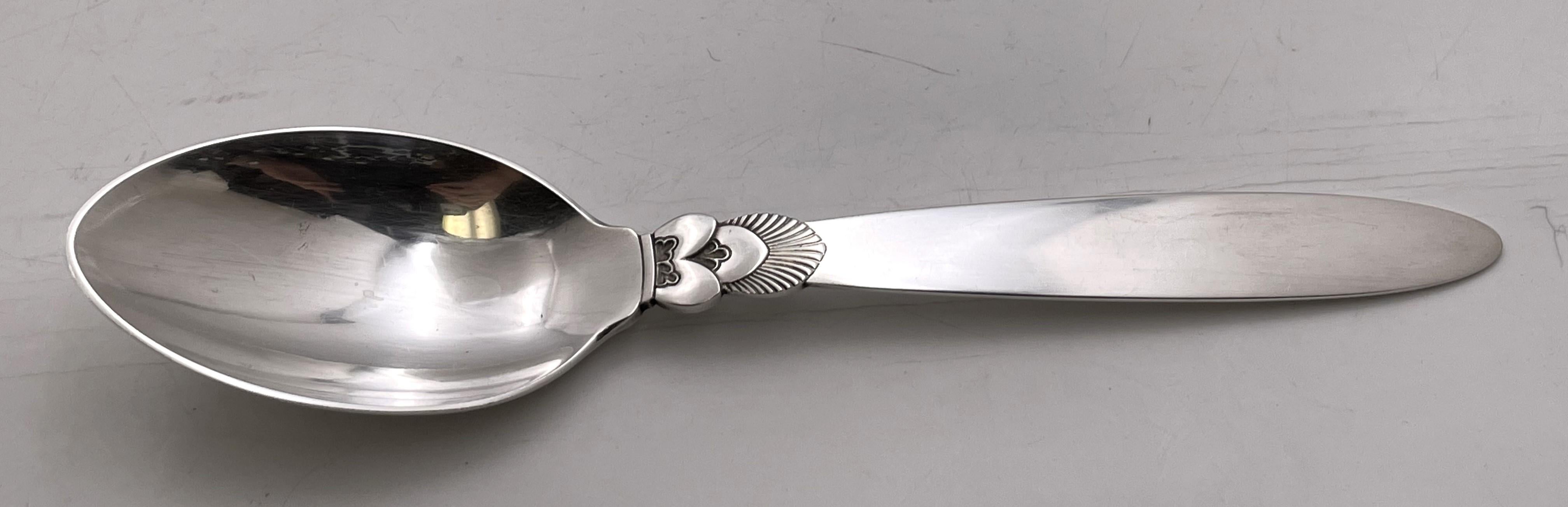 Georg Jensen, ensemble de 48 couverts en argent sterling à motif de cactus + services 7