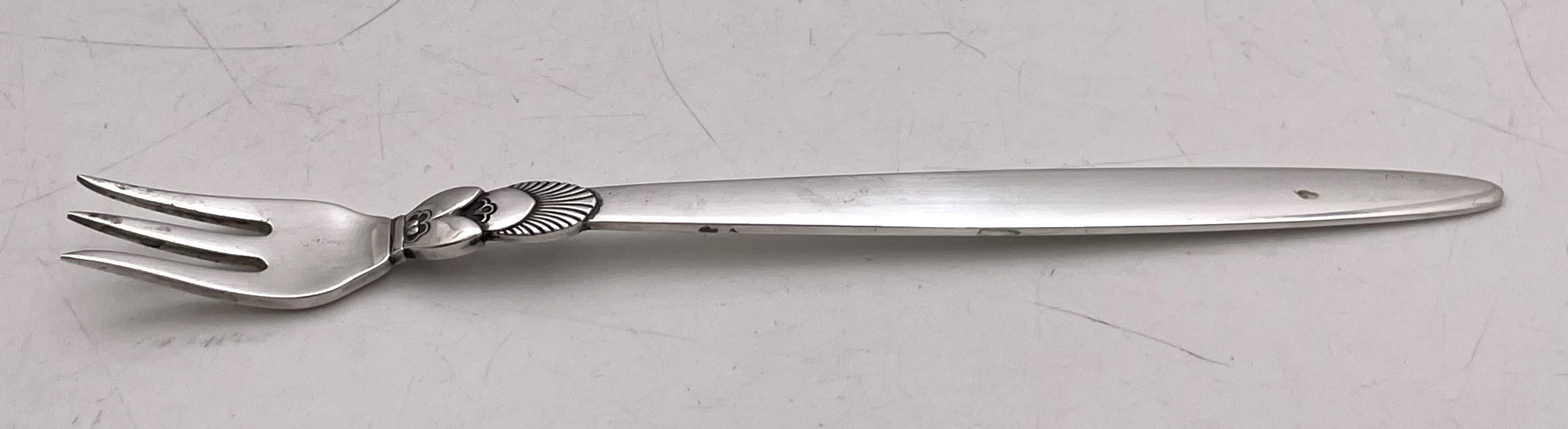 Georg Jensen, ensemble de 48 couverts en argent sterling à motif de cactus + services Bon état à New York, NY