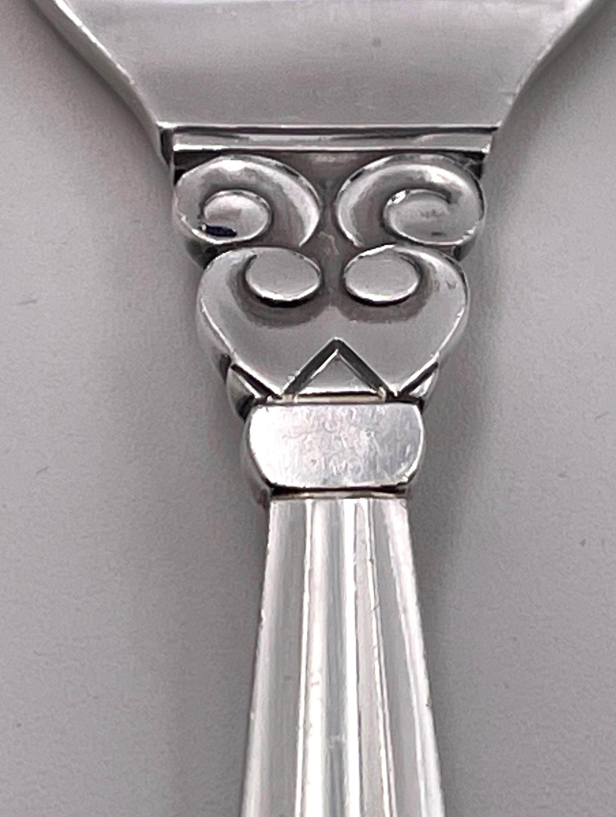 Georg Jensen Sterling Silver 66-Piece Flatware Set in Acorn Pattern For Sale 6