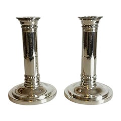 Georg Jensen Sterling Silver a Pair of Candlesticks No 454A