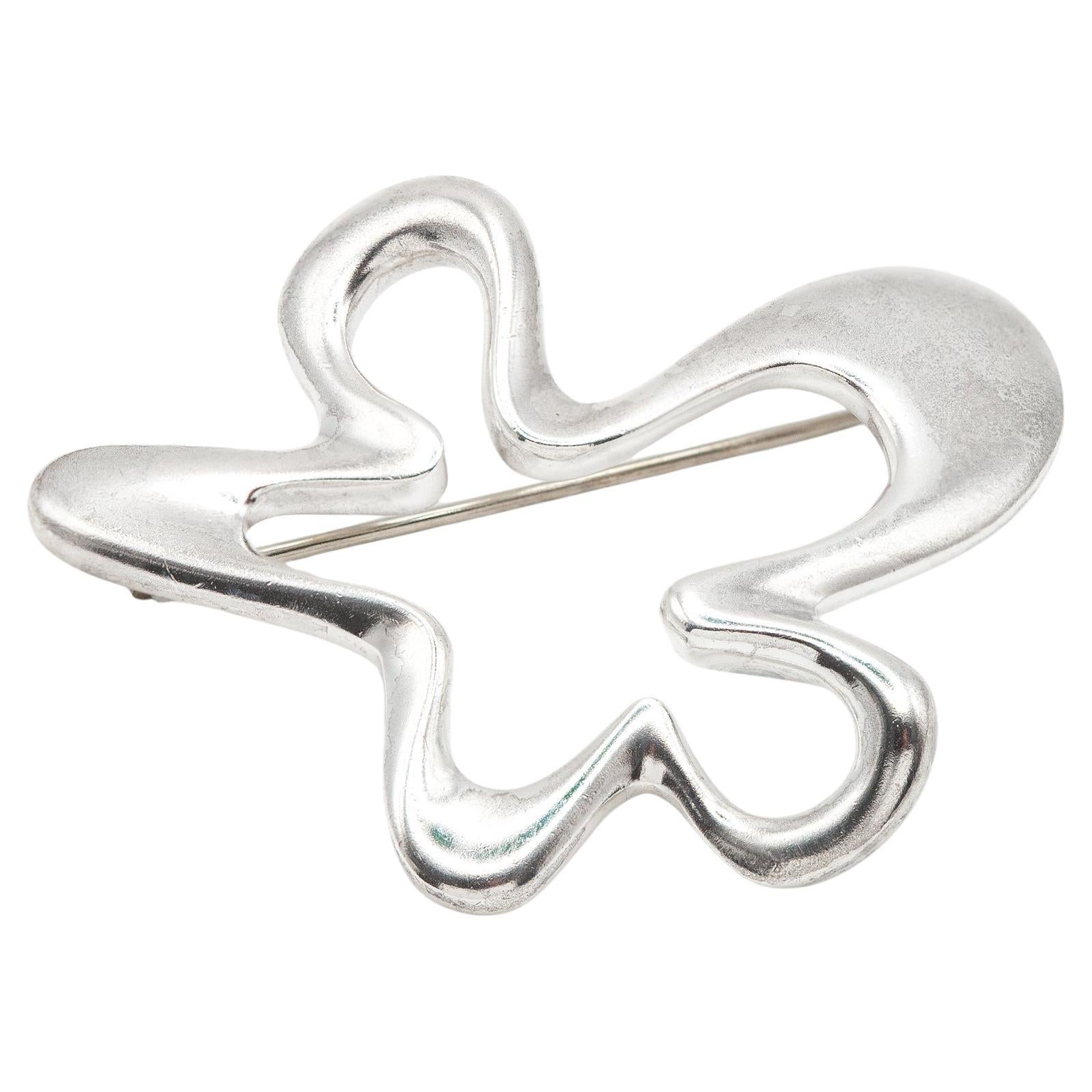 Georg Jensen Sterling Silver Abstract Brooch