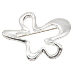 Georg Jensen Sterling Silver Abstract Brooch