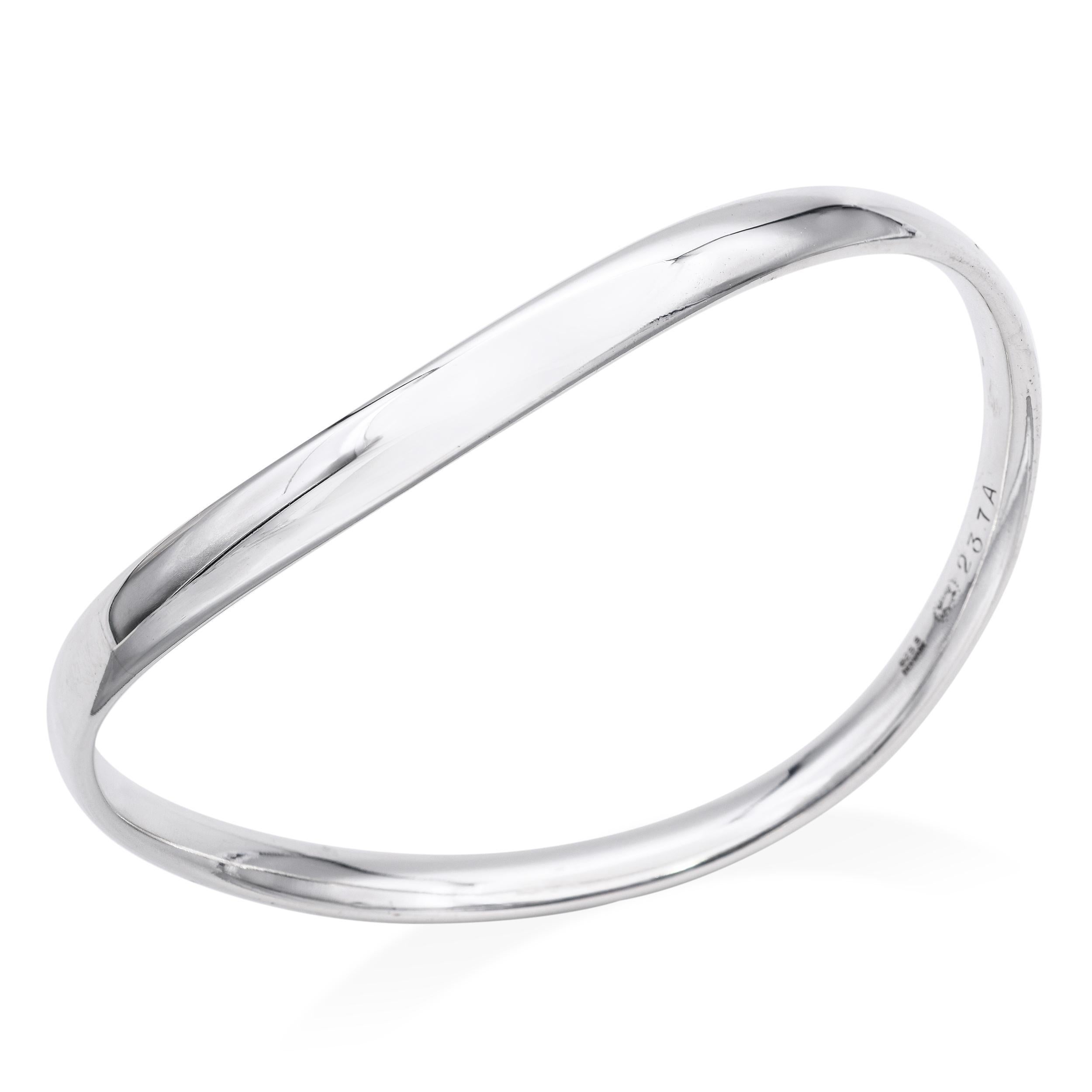 Georg Jensen Sterling Silber Abstrakte Welle von Astrid Fog 237A Armspange Armband Damen im Angebot