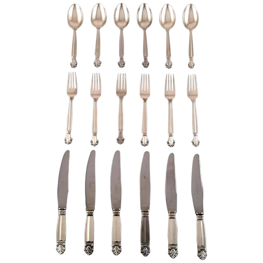 Georg Jensen Sterling Silver 'Acanthus' Cutlery, Complete Dinner Service