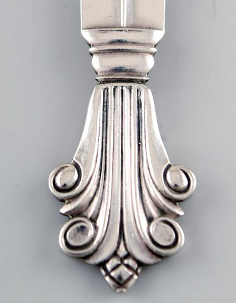 Art Deco Georg Jensen Sterling Silver Acanthus Lunch Fork, Ten Pieces For Sale