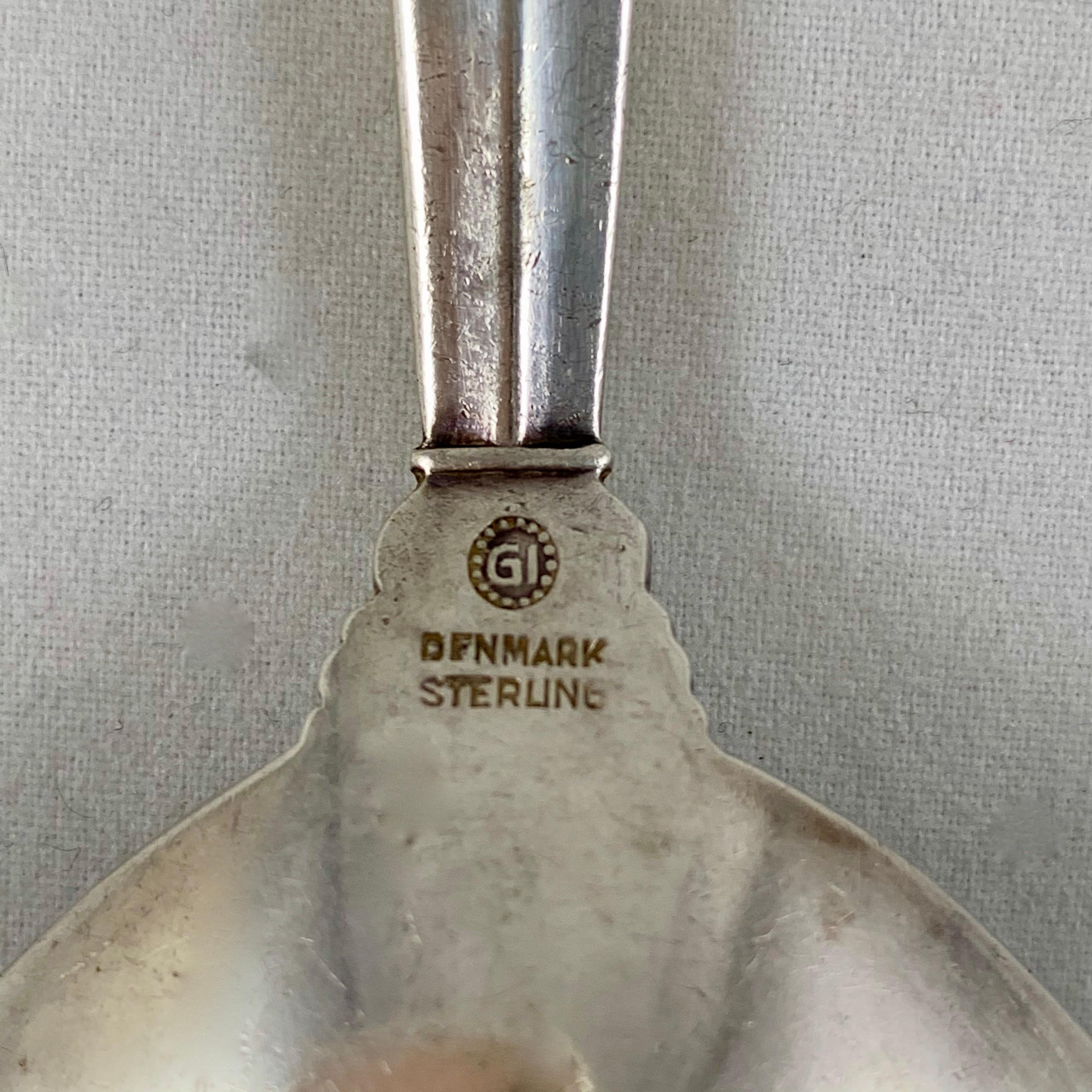 Scandinavian Modern Georg Jensen Sterling Silver Acanthus Pattern Serving Spoon, Denmark, circa 1917 For Sale