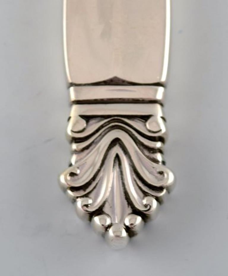 Art Deco Georg Jensen Sterling Silver Acanthus, Set of Six Dinner Knives