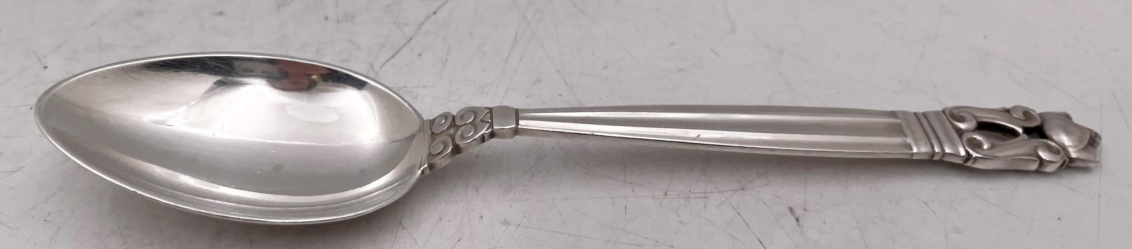 Jensen Sterling Silver Acorn 12Piece Place Setting For Sale at