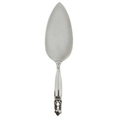 Antique Georg Jensen Sterling Silver Acorn Cake Server No 192
