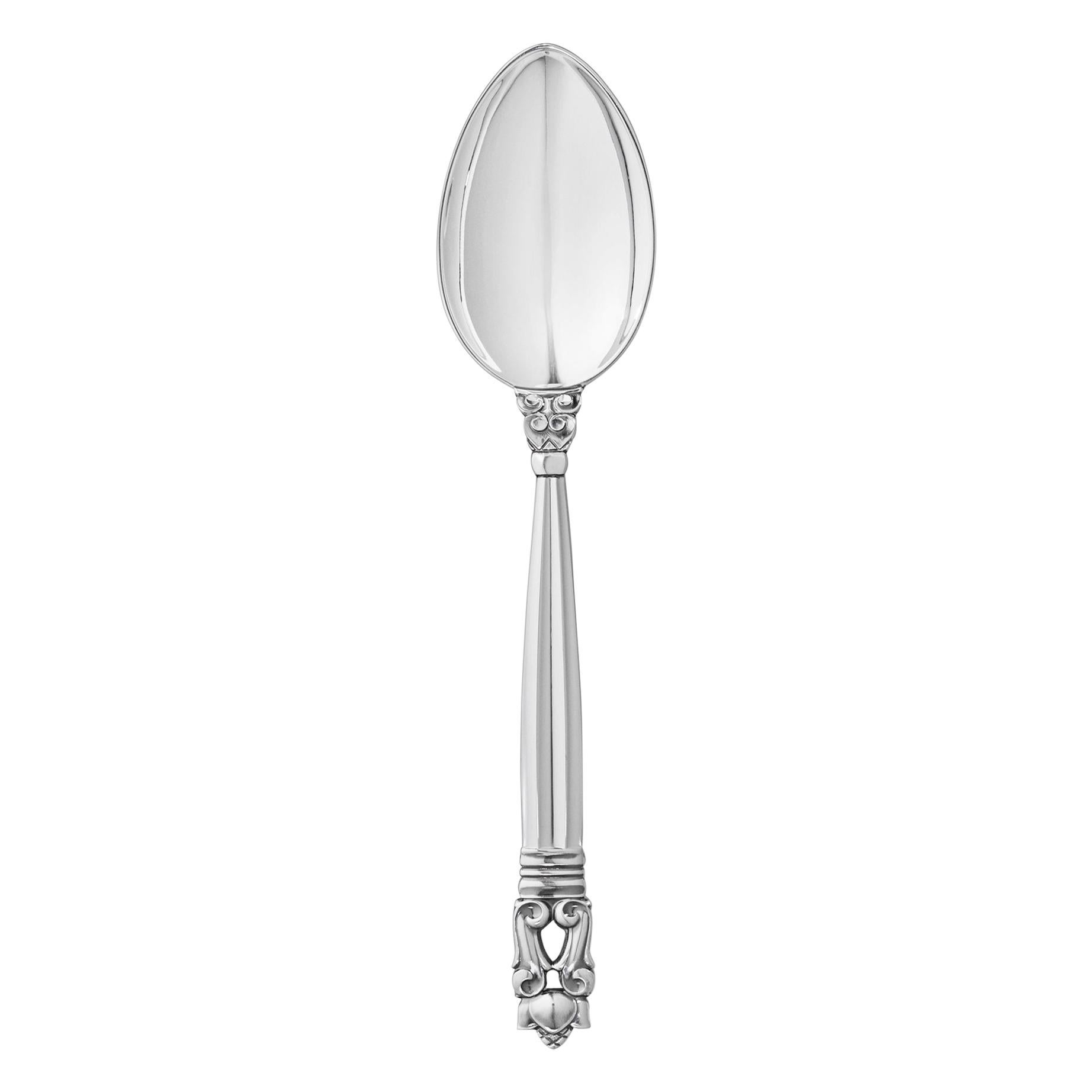 Georg Jensen Sterling Silver Acorn Child's Teaspoon by Johan Rohde For Sale