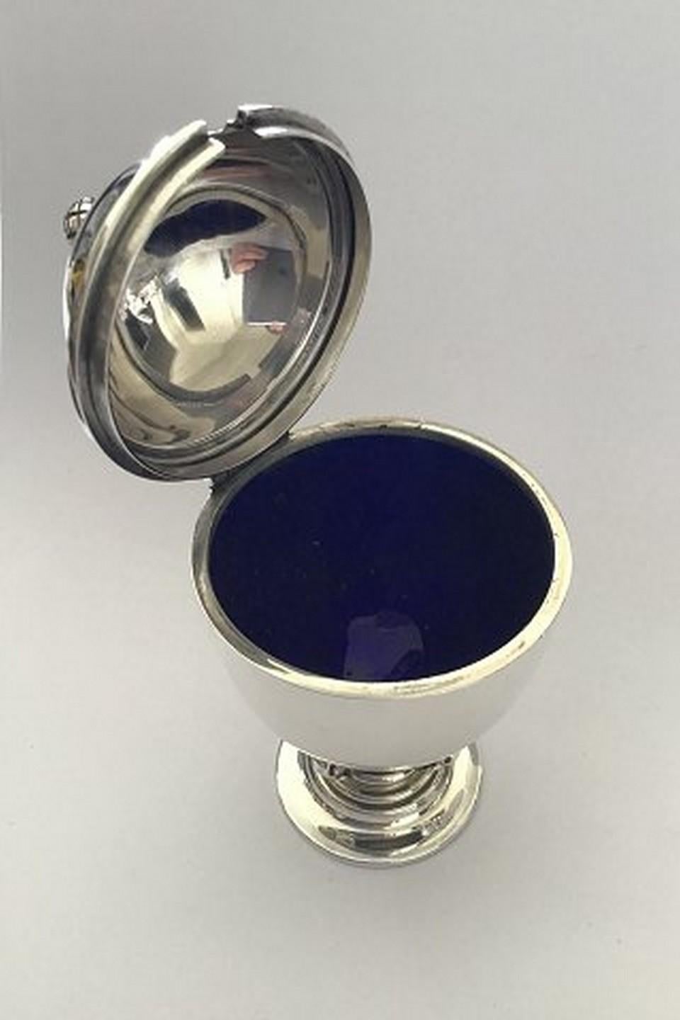 Art Nouveau Georg Jensen A. Silver tazza di senape a forma di ghianda n. 741 in vendita