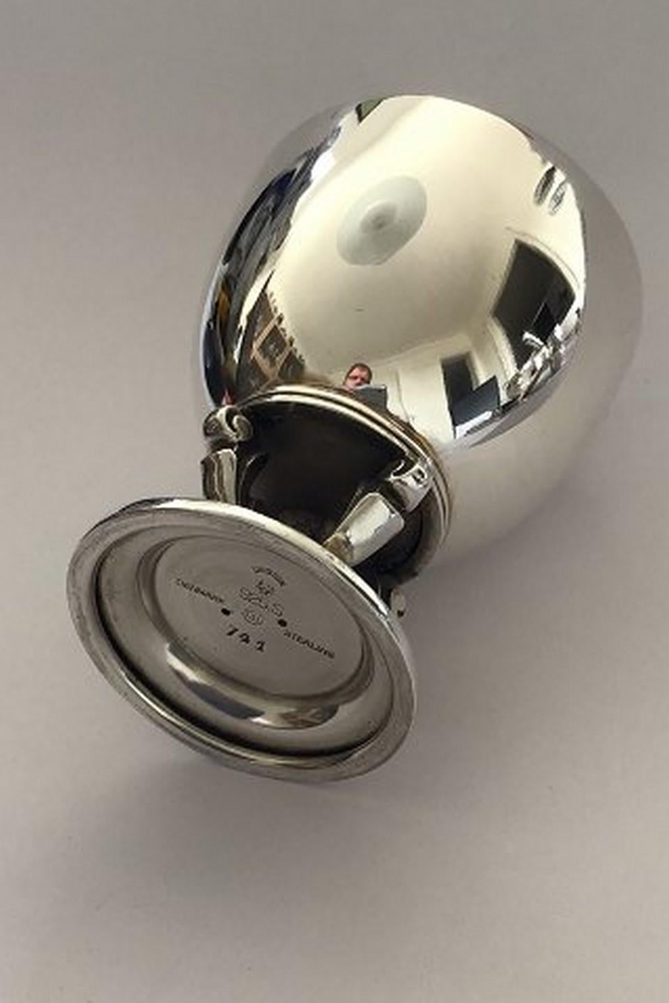 Fatto a mano Georg Jensen A. Silver tazza di senape a forma di ghianda n. 741 in vendita