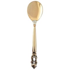 Georg Jensen Sterling Silver Acorn Ice Cream Spoon #076 Georg Jensen Sterling Silver Acorn Ice Cream Spoon #076
