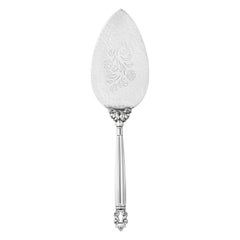Georg Jensen Sterling Silver Acorn Large Pastry Server by Johan Rohde