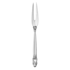 Georg Jensen Sterling Silver Acorn Meat Fork with 2 Tines by Johan Rohde