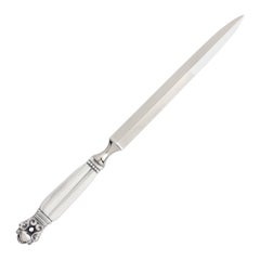 Georg Jensen Sterling Silver 'Acorn' Pattern Letter Opener/Paper Knife