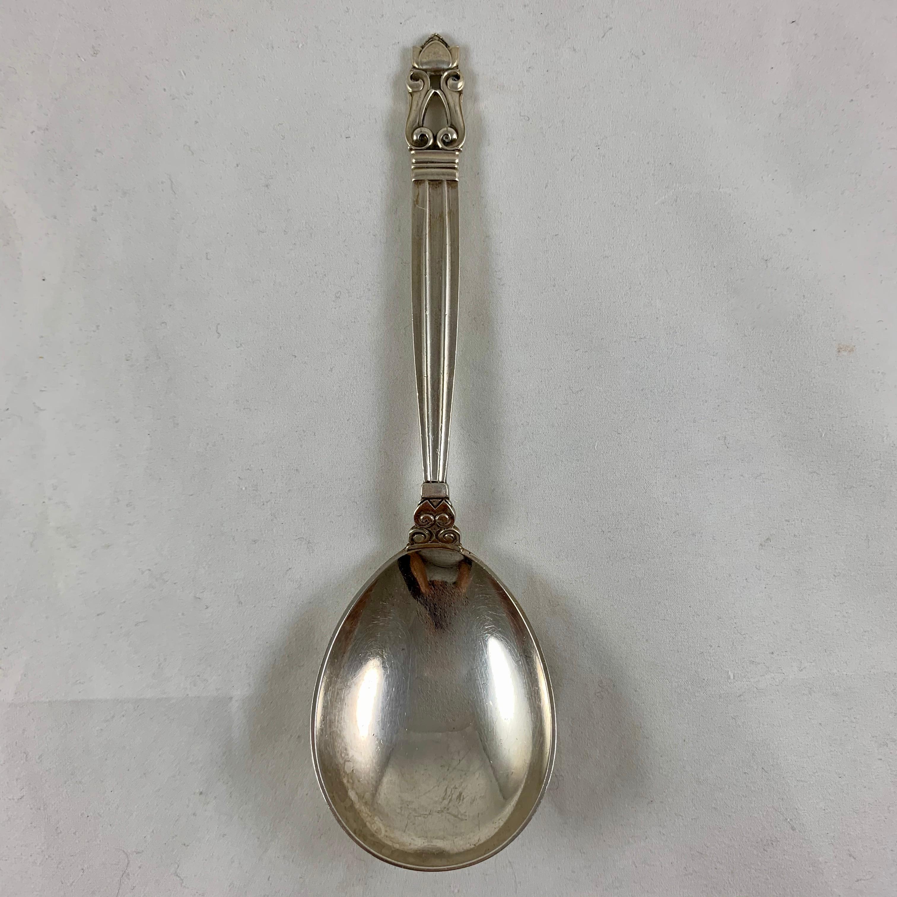 Details about   Beaded by Georg Jensen Sterling Silver Sugar Spoon 5 3/4" Antique Serving 